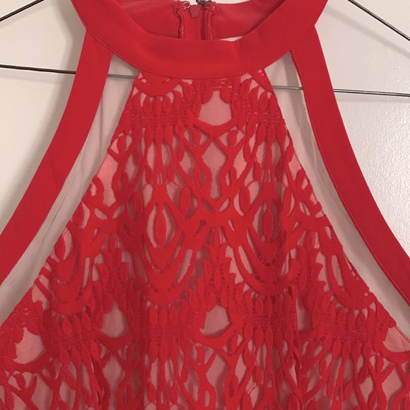 Missguided Red Mini Skater Dress - Picture 3 of 3